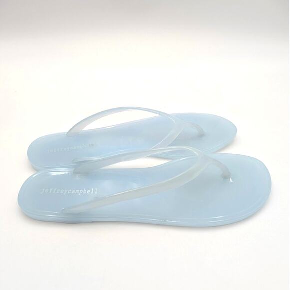 Jeffrey Campbell Beach Day Jelly Flip Flop Sandals Women's Blue Size US8 EU39 - Picture 4 of 10